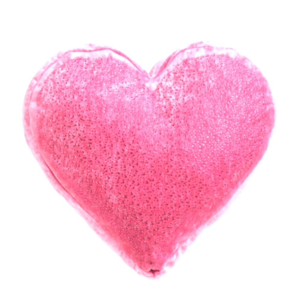 Crystal Velvet Heart Shaped Pillow